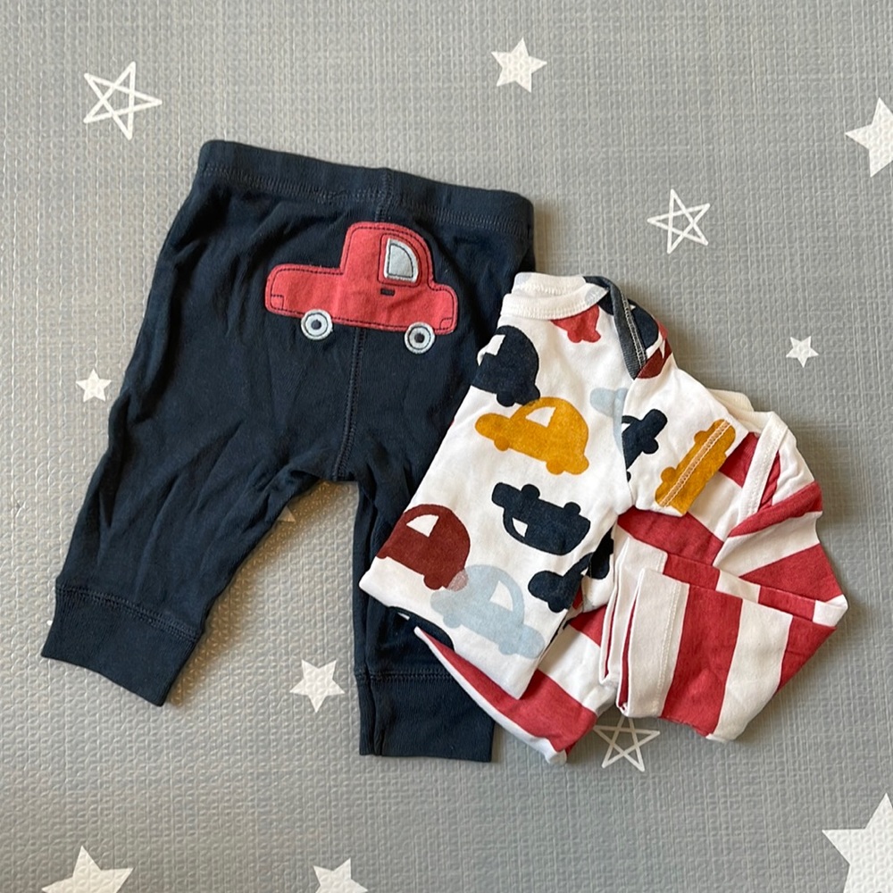 BOGO Carter’s - Car/Truck Bodysuit/Pants Set, 3 months